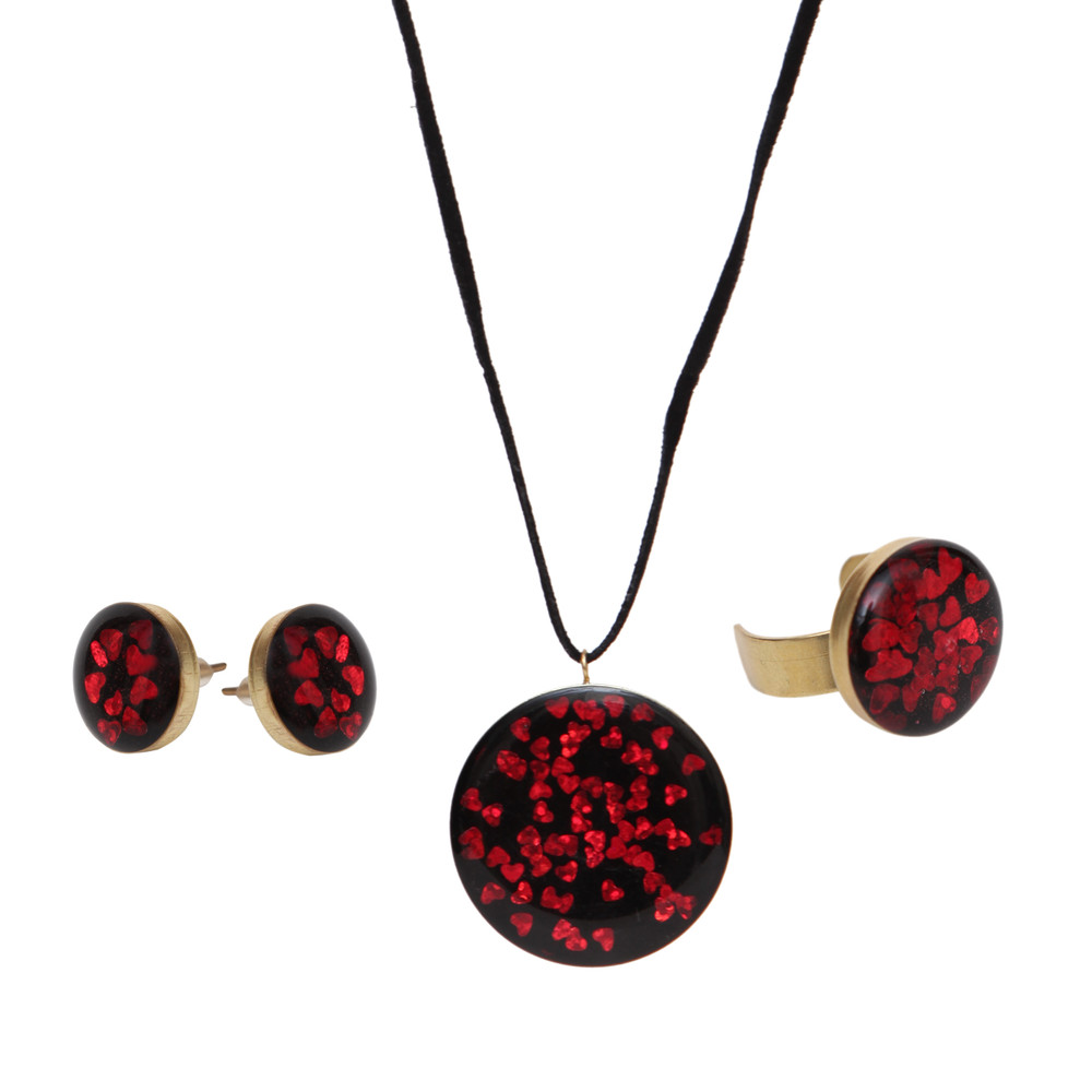 نیم ست دخترانه مدل قلب کد S114 نیم ست دخترانه مدل قلب کد S114