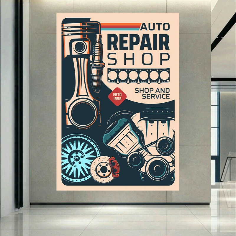 تابلو بوم طرح مکانیک خودرو مدل خدمات و فروش کد AR304647