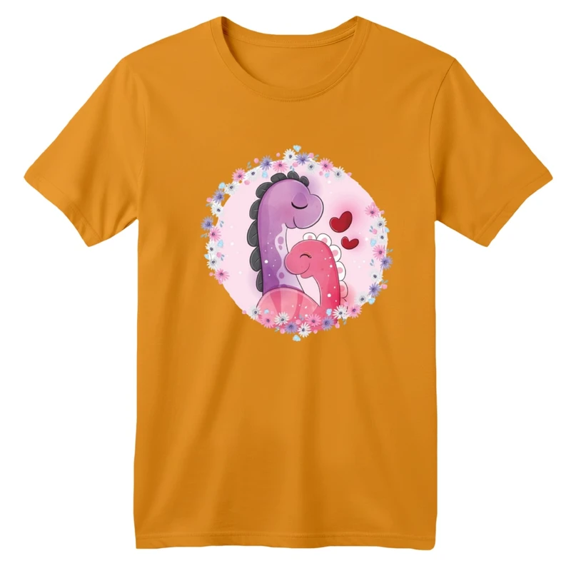 تی شرت آستین کوتاه بچگانه مدل دایناسور های عاشق