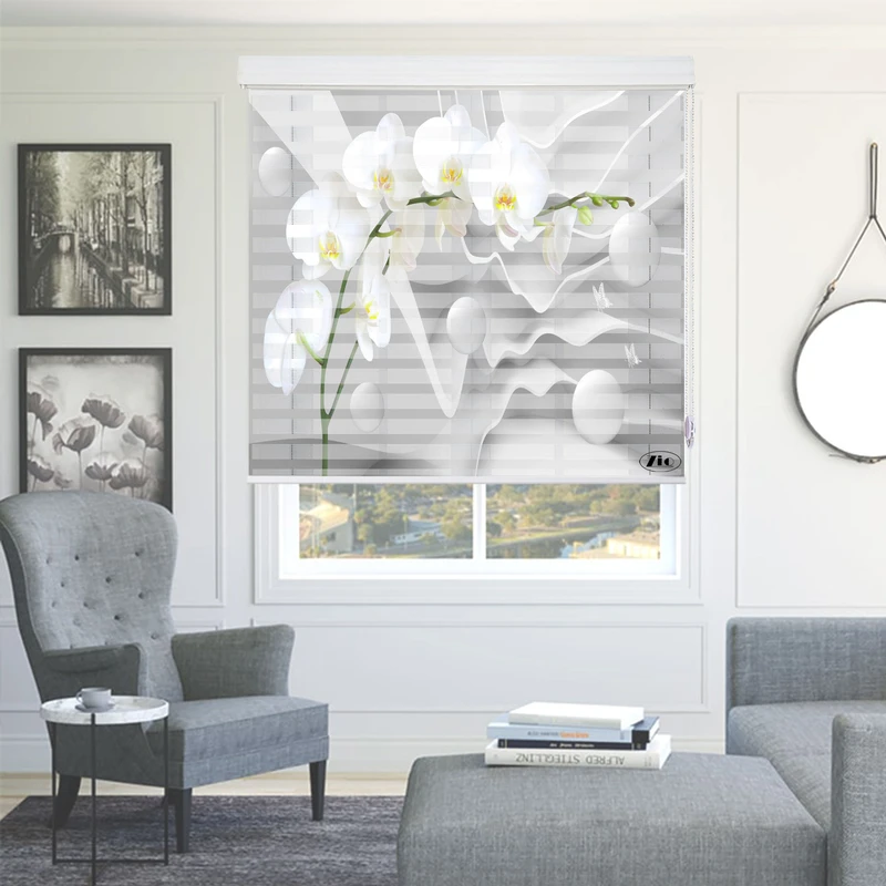 پرده زبرا زیو مدل 3D-1111 سایز 100x150 سانتی متر