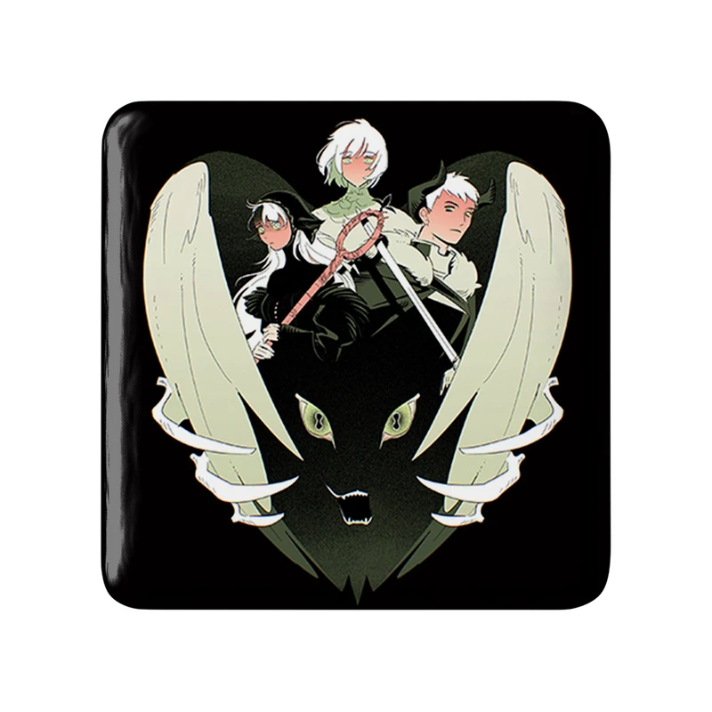 پیکسل خندالو طرح فالین و مارسیل انیمه خوشمزه در سیاه چال مدل مربعی کد 35923