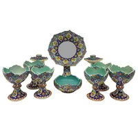 مجموعه ظروف هفت سین 10 پارچه مدل فیروزه کد 99