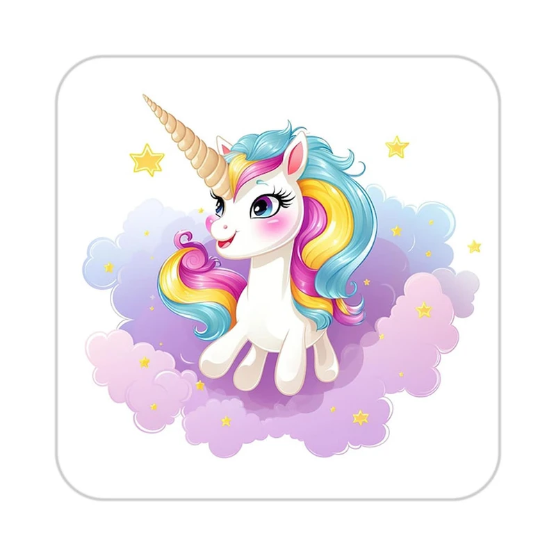 زیر لیوانی کاکتی طرح اسب تک شاخ و یونیکورن مدل mp31011