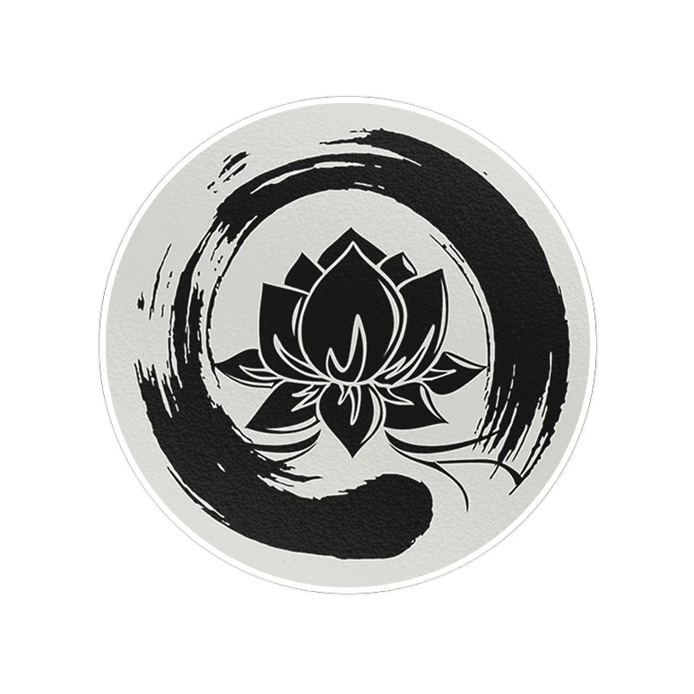 استیکر لپ تاپ ماسا دیزاین طرح گل نیلوفر مدل STK1140