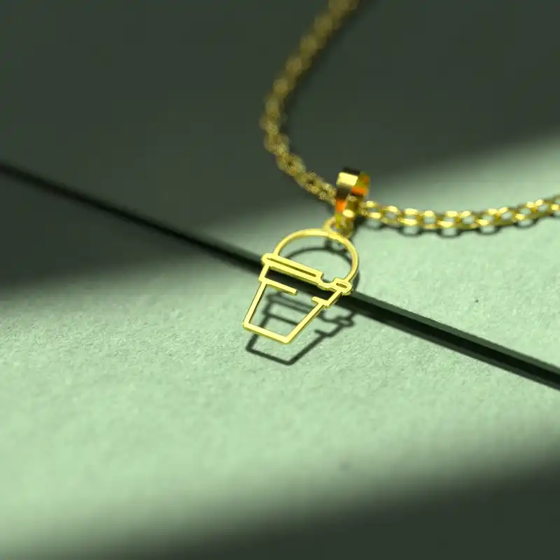 گردنبند طلا 18 عیار زنانه مدوپد مدل بستنی کد F3-1-1235