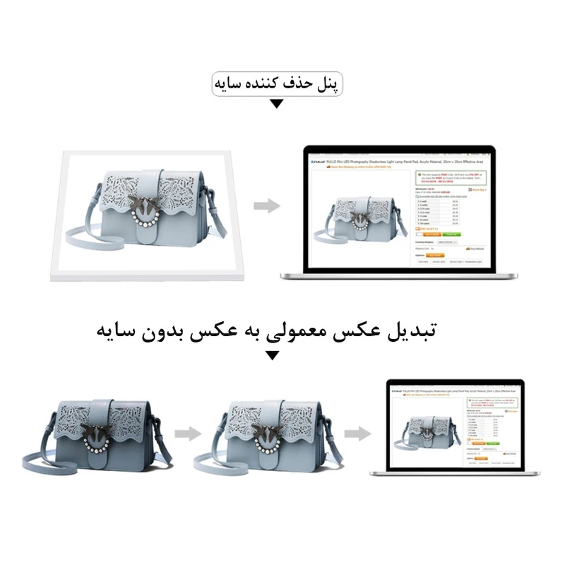 چادر عکاسی پلوز مدل Shadowless Light ابعاد 25x25 سانتی متر عکس شماره 12