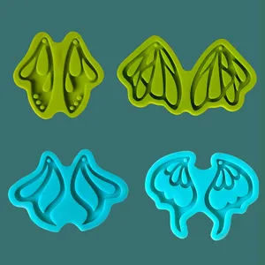 قالب رزین مدل کالکشن پروانه ۲ طرح‌ گوشواره مجموعه ۴ عددی