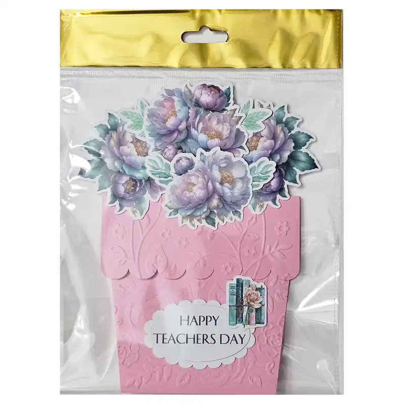 کارت پستال مدل Teachers Day طرح گلدان 1