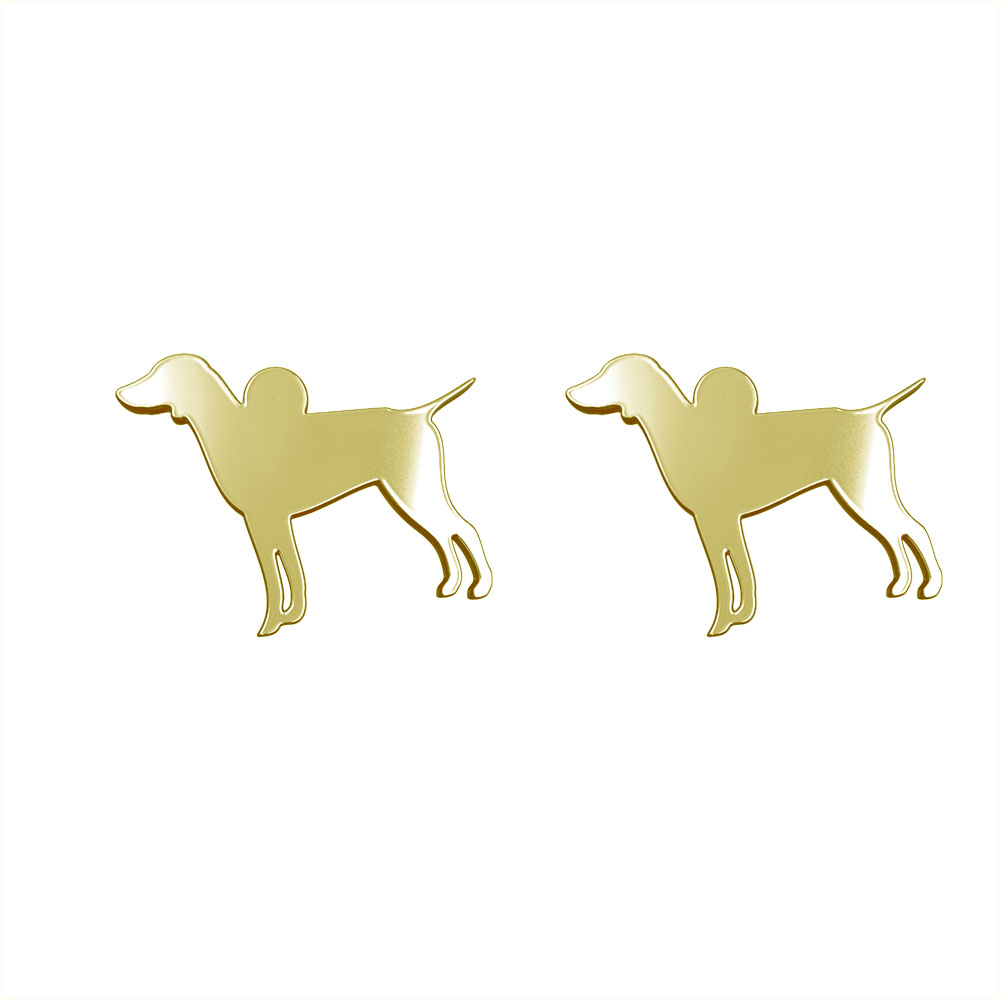 گوشواره طلا 18 عیار زنانه مدوپد مدل سگ کد GA1-16307