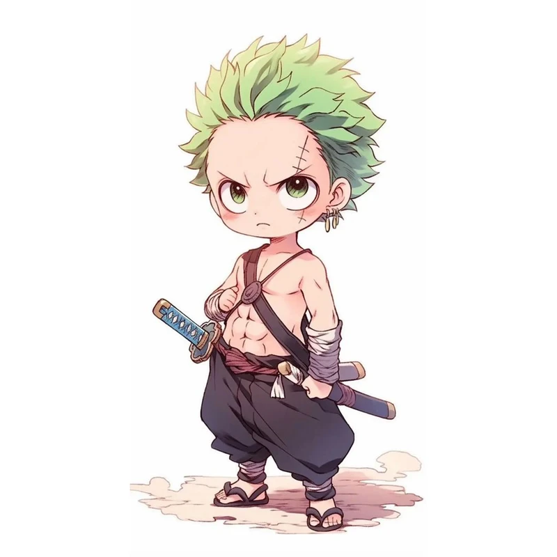 استیکر لپ تاپ و موبایل مدل انیمه طرح وان پیس زورو کد 126