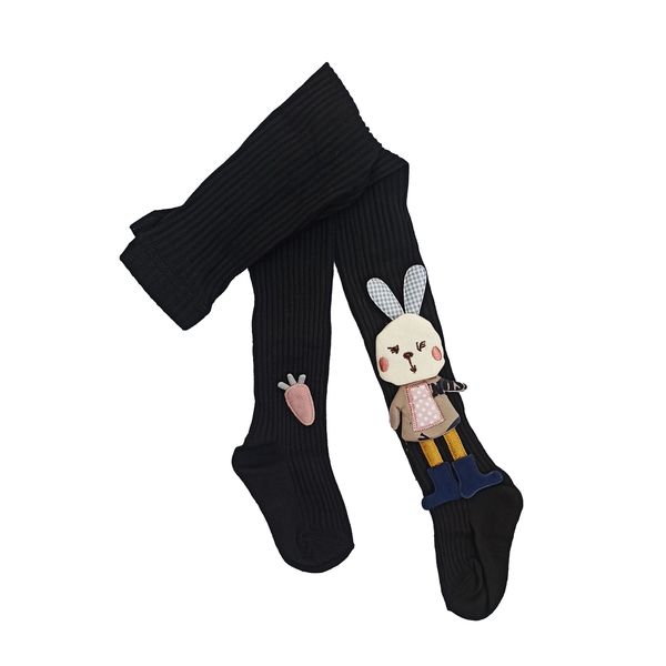 جوراب شلواری دخترانه مدل عروسکی طرح خرگوش و هویج مدل c1