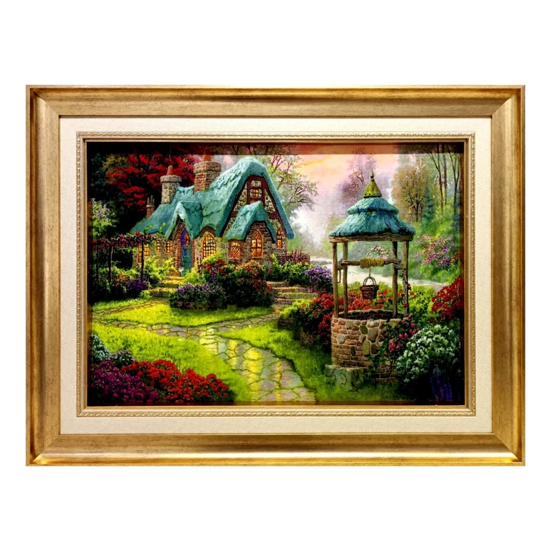 تابلو فرش ماشینی طرح چاه آب مدل 1003