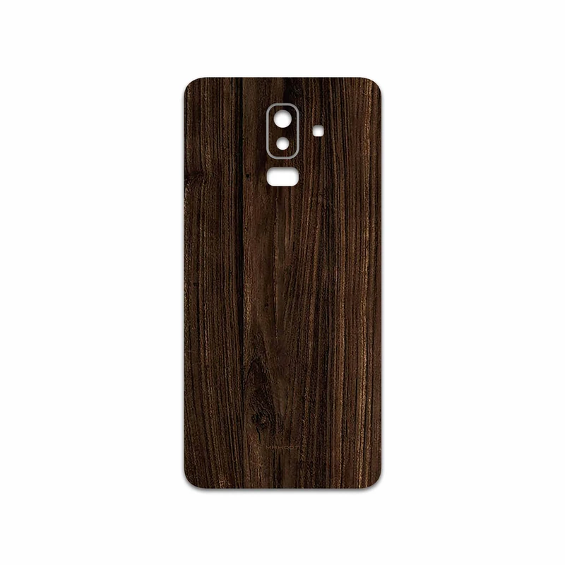برچسب پوششی ماهوت مدل Dark Walnut Wood مناسب برای گوشی موبایل سامسونگ Galaxy J8