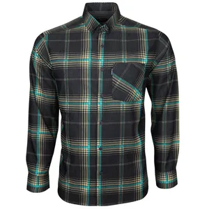 پیراهن آستین بلند یقه برگردان مردانه مدل چهارخانه جیبدار پارامیس 9