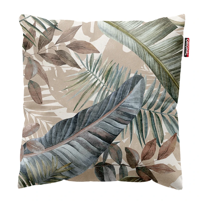 کوسن پاد آفرین مدل بوهو طرح برگ کد PK402296 سایز 40*40 سانتی متر