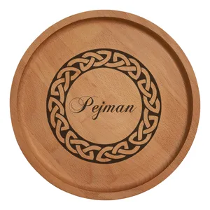 بشقاب چوبی مدل اسم پژمان 58965