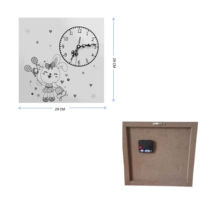 ساعت دیواری کودک مدل خرگوش کد C 101