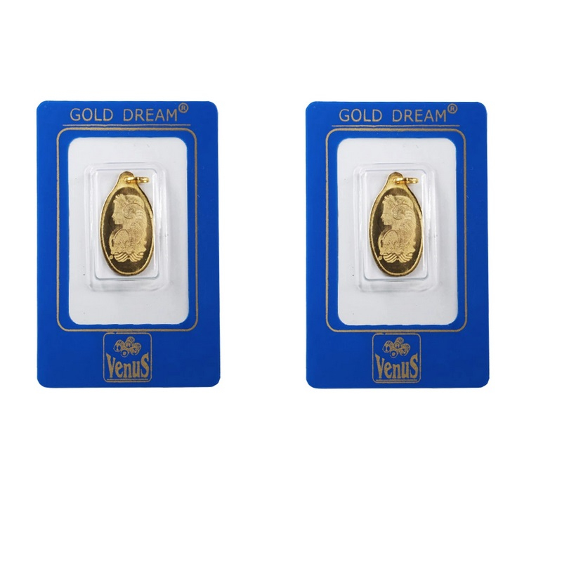 طلا گرمی 18 عیار گالری طلای نجفپور مدل الیزابت6g بسته دو عددی