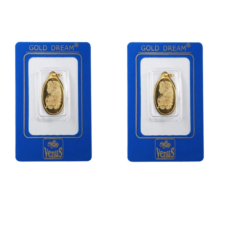 طلا گرمی 18 عیار گالری طلای نجفپور مدل الیزابت6g بسته دو عددی