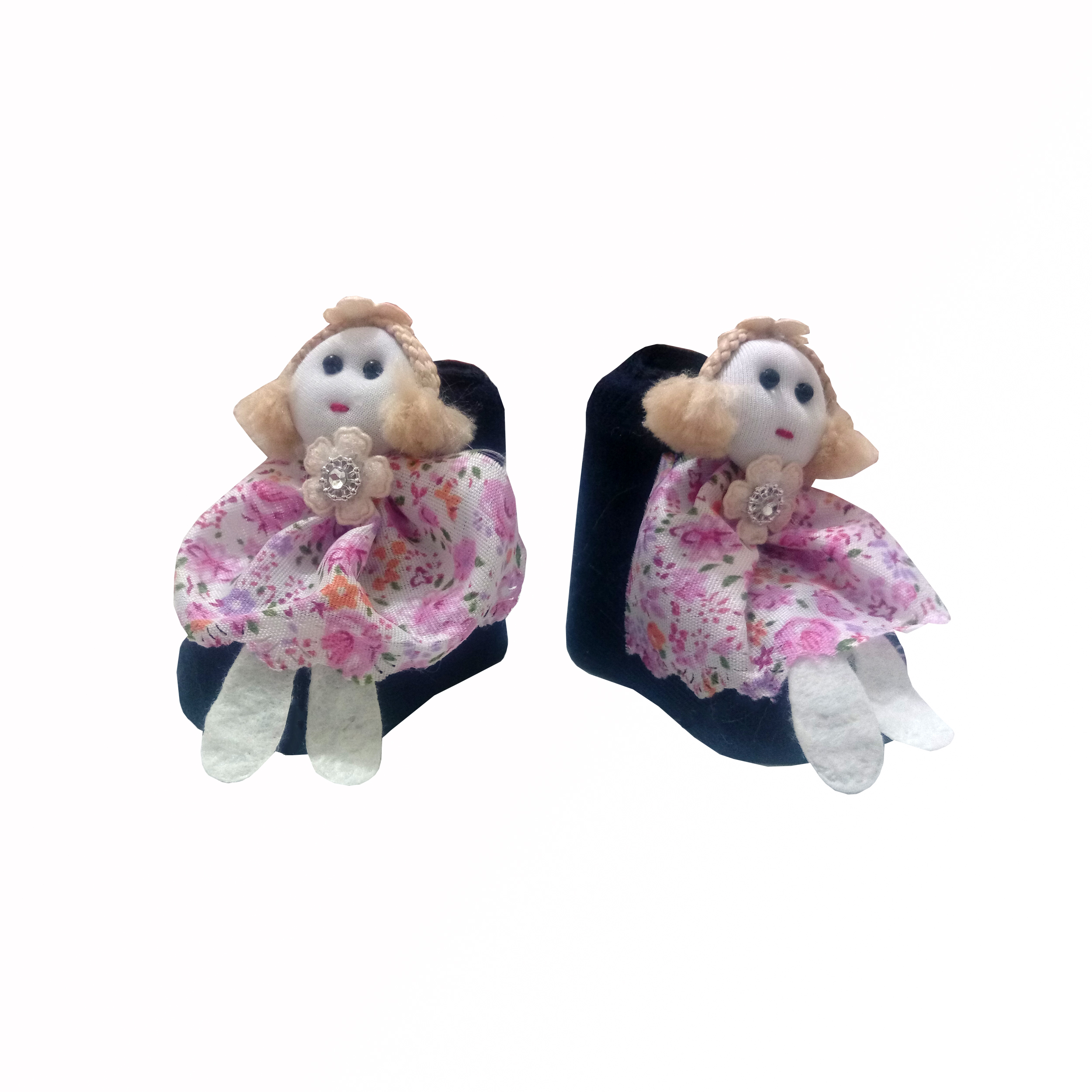 جوراب نوزادی دخترانه مدل عروسکی کد 0040