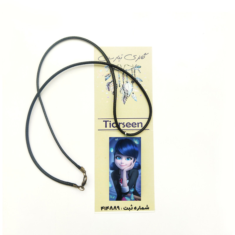 گردنبند دخترانه گالری تیارسین مدل دختر کفشدوزکی کد TR157