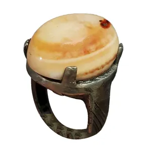 انگشتر نقره مردانه مدل عقیق سلیمانی حجرالمراد ویژه ASHV90