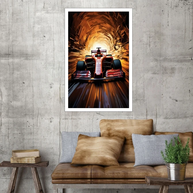 تابلو نوری بکلیت طرح ماشین مسابقه رالی مدل W-MID-17369