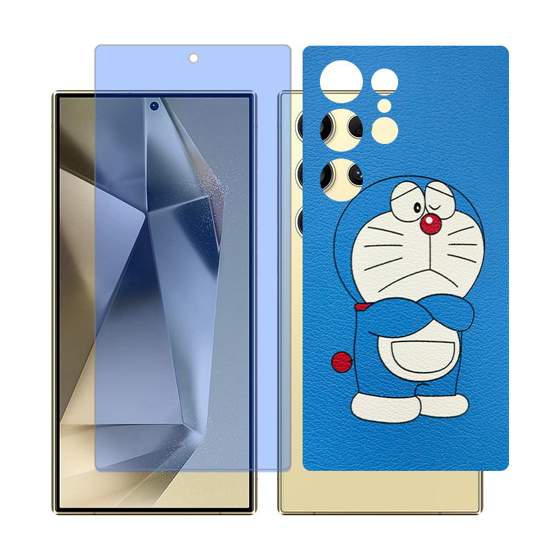 محافظ صفحه نمایش آنتی بلو گلس مدل Together مناسب برای گوشی موبایل سامسونگ Galaxy S22 Ultra به همراه برچسب پوششی پشت گوشی