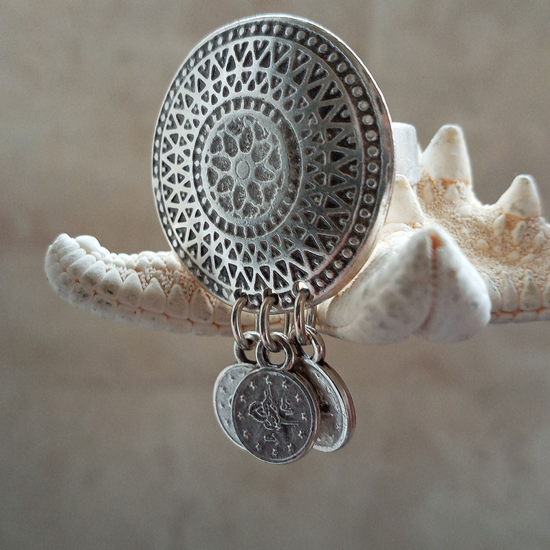 انگشتر زنانه مدل سکه عثمانی کد OSM-SEK5