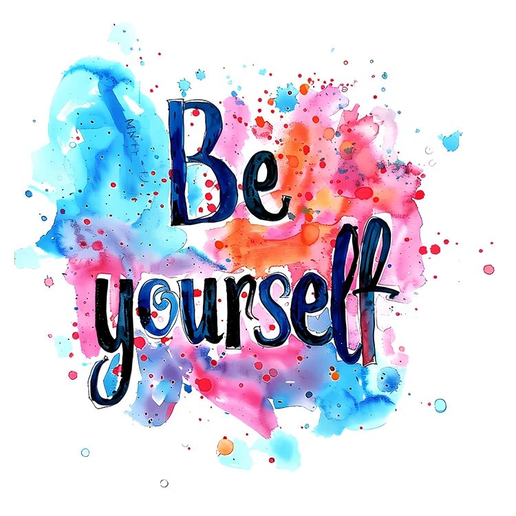 استیکر پارچه و لباس پاد آفرین مدل انگیزشی خودت باش کد S3217