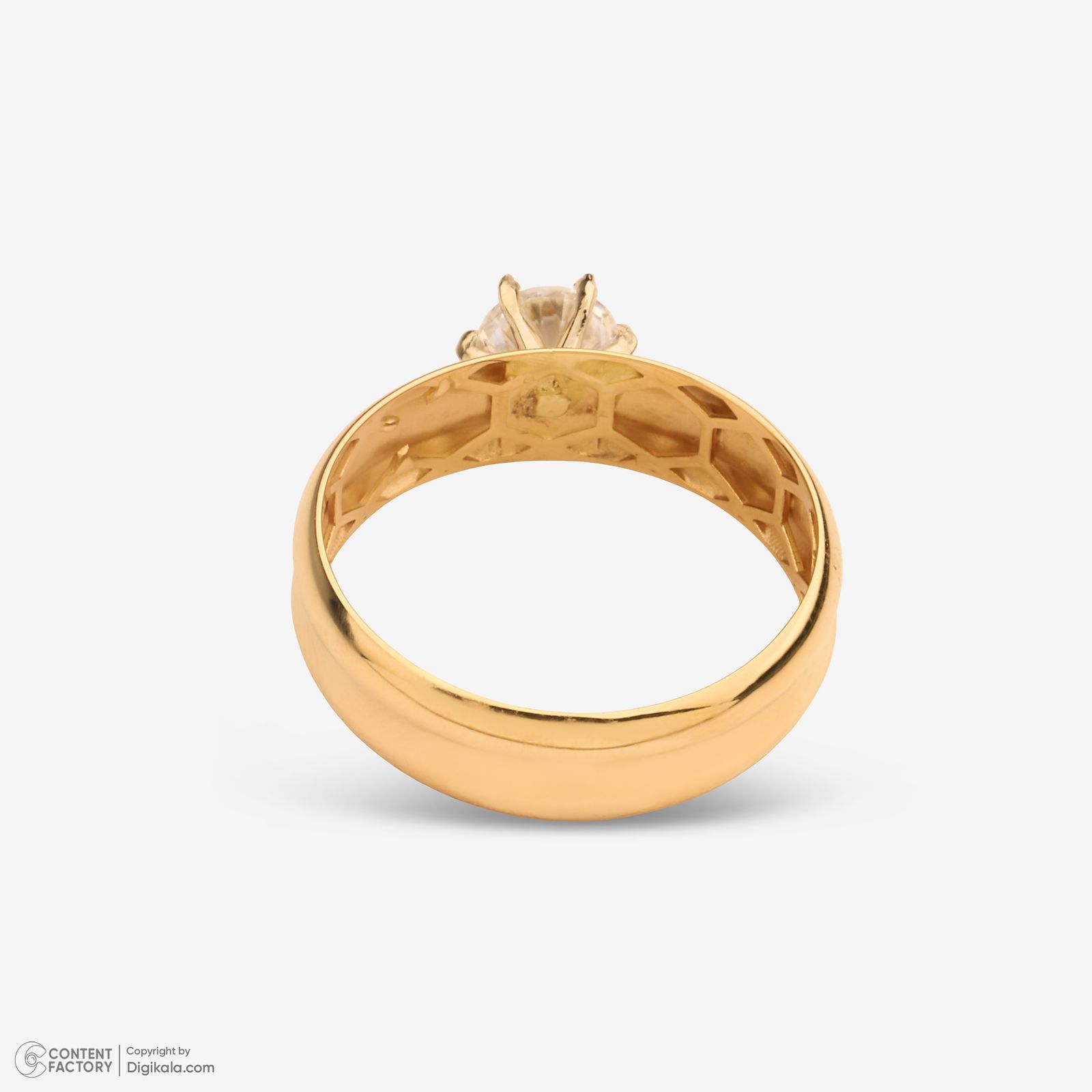 انگشتر طلا 18 عیار زنانه گلدم مدل R347020 سایز 56 -  - 3