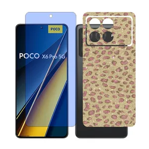 Glass Together model blue cut Screen Protector Suitable for Xiaomi Poco X6 Pro Mobile Phone with Back cover sticker