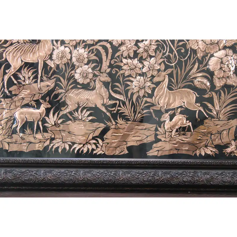 تابلو قلمزنی مدل گل و مرغ کد 101 bb