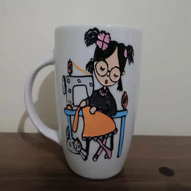 ماگ چینی طرح خانوم خیاط