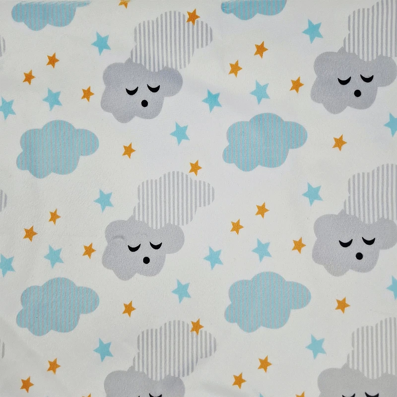 عکس شماره 4 : زیرانداز تعویض نوزاد مدل مخملی طرح ابر