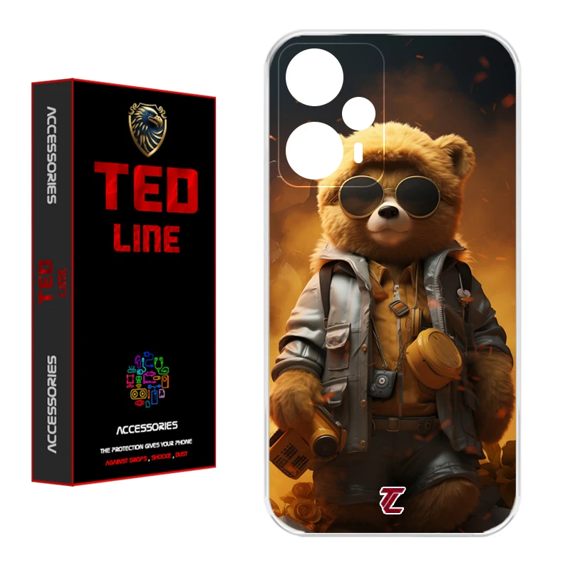 کاور تد لاین طرح خرس جنگی کد 1103 مناسب برای گوشی موبایل شیائومی Poco F5