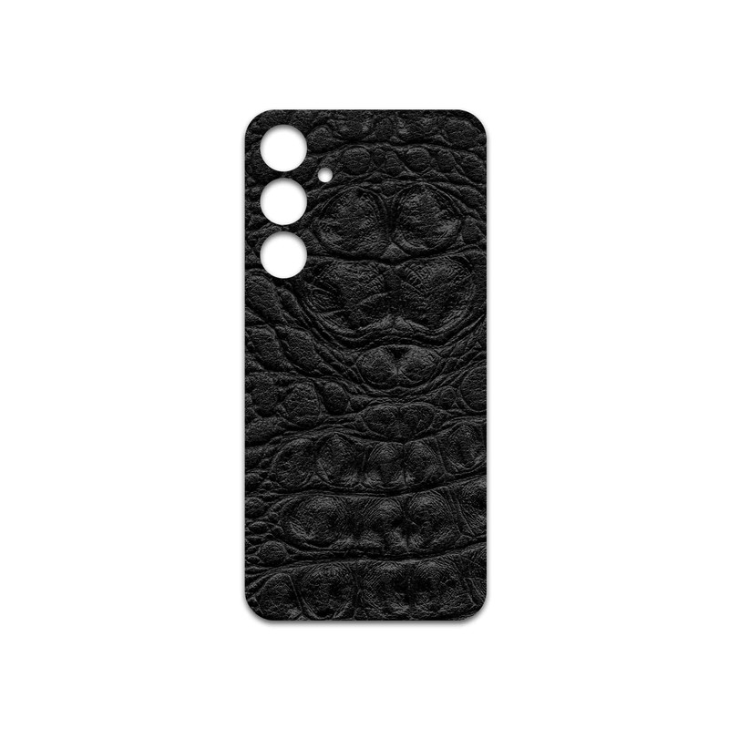 برچسب پوششی ماهوت مدل Black-Crocodile-Leather مناسب برای گوشی موبایل سامسونگ Galaxy S23 FE