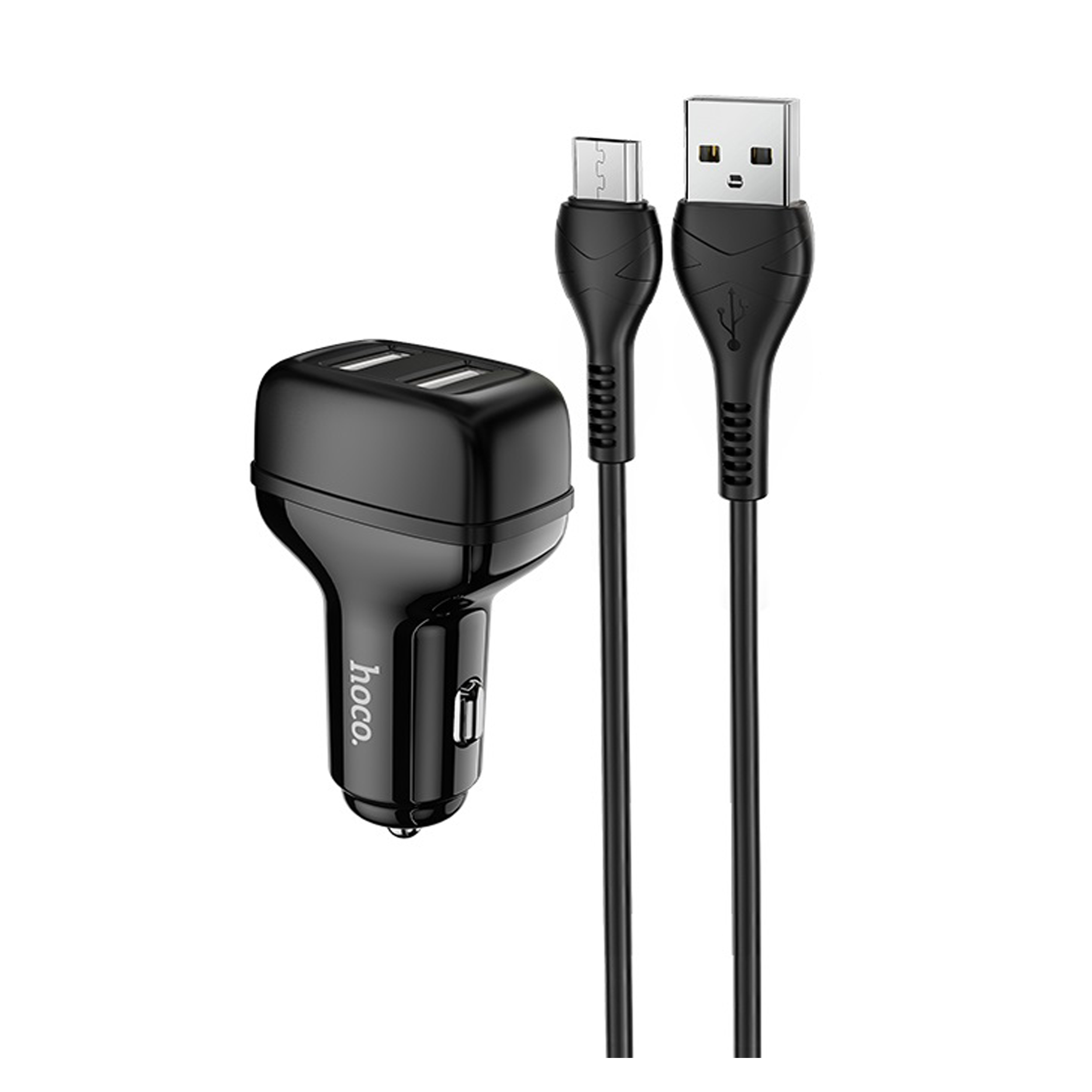 شارژر فندکی هوکو مدل Z36 به همراه کابل تبدیل microUSB