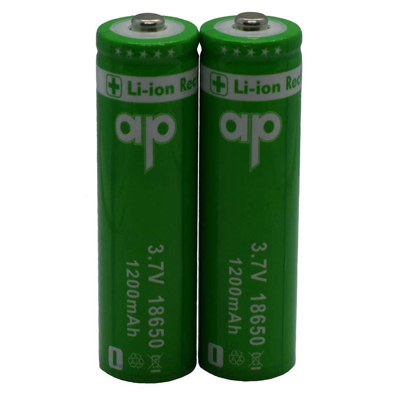 باتری لیتیوم یون قابل شارژ ای پی مدل 18650 ظرفیت 1200 میلی آمپر ساعت بسته 2 عددی