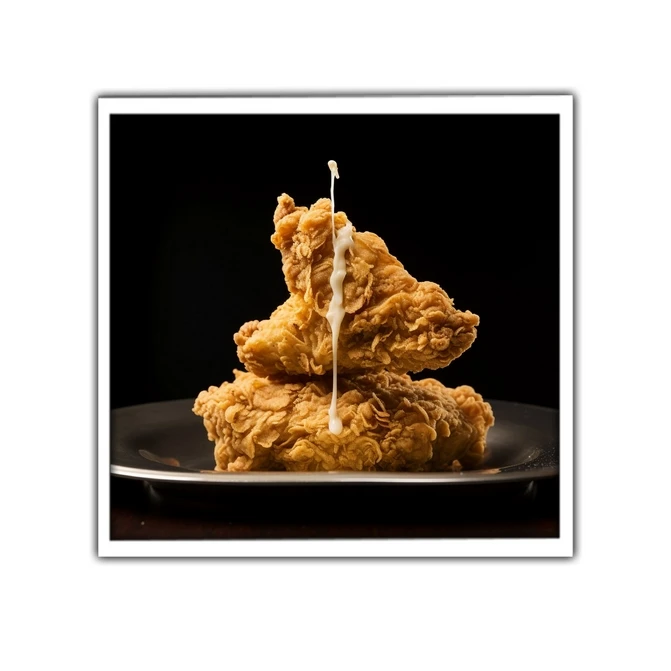 تابلو نوری بکلیت طرح فست فود و مرغ سوخاری مدل W-MID-16955