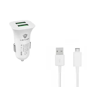 شارژر فندکی لنیز مدل CA863 به همراه کابل تبدیل MICRO USB