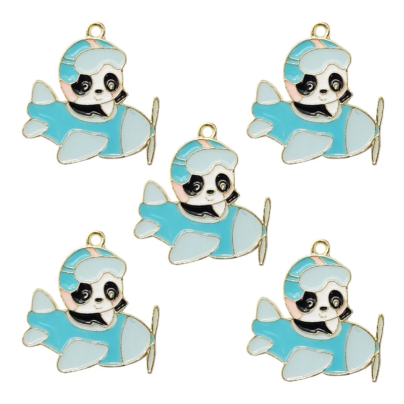 آویز گردنبند دخترانه مدل پاندا خلبان کد 70 بسته 5 عددی