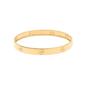 النگو طلا کم اجرت 18 عیار زنانه پندار گلد مدل کارتیه لاو کد ALG34 سایز 2