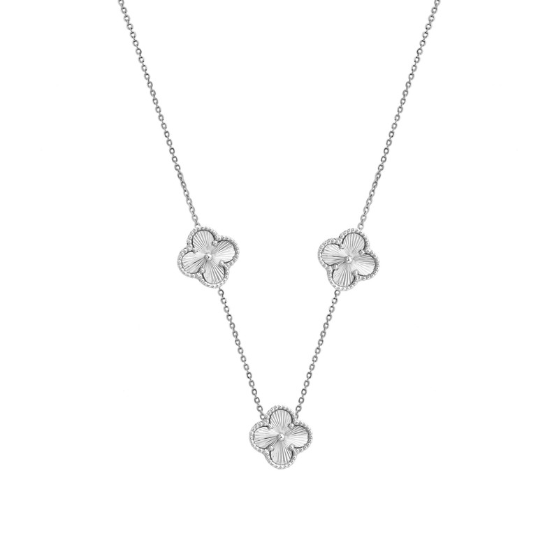 گردنبند طلا 18 عیار زنانه الی گالری مدل سه ونکلیف