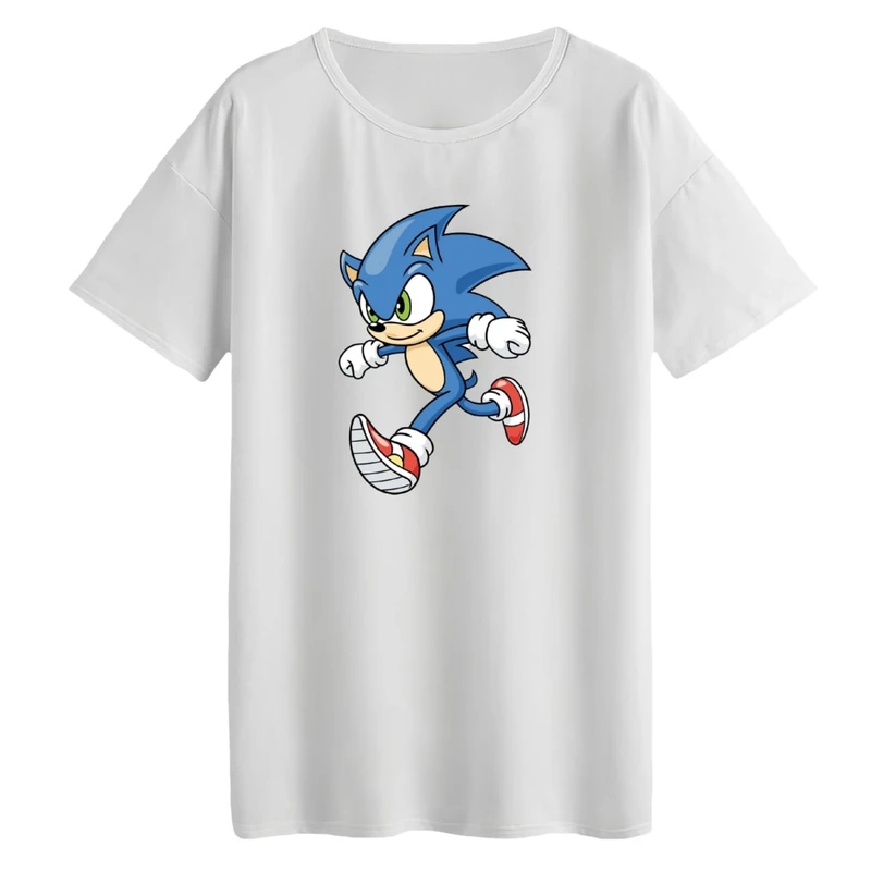 تی‌شرت لانگ آستین کوتاه زنانه مدل سونیک کد2