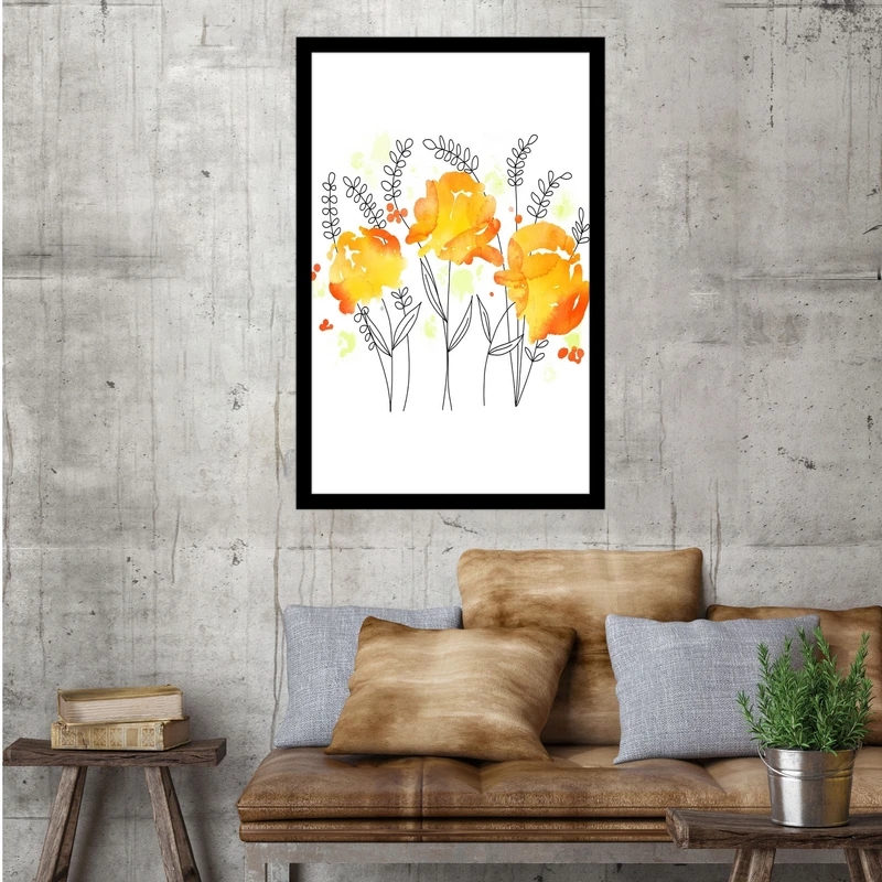 تابلو بکلیت طرح هنری مدرن گل مدل B-bu1552