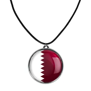 گردنبند خندالو مدل پرچم قطر کد 2042920431