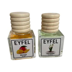 خوشبوکننده هوا خودرو ایفل مدل گل یخ و منگو کد Snowdrop-Mango حجم 10 میلی‌ لیتر بسته 2 عددی