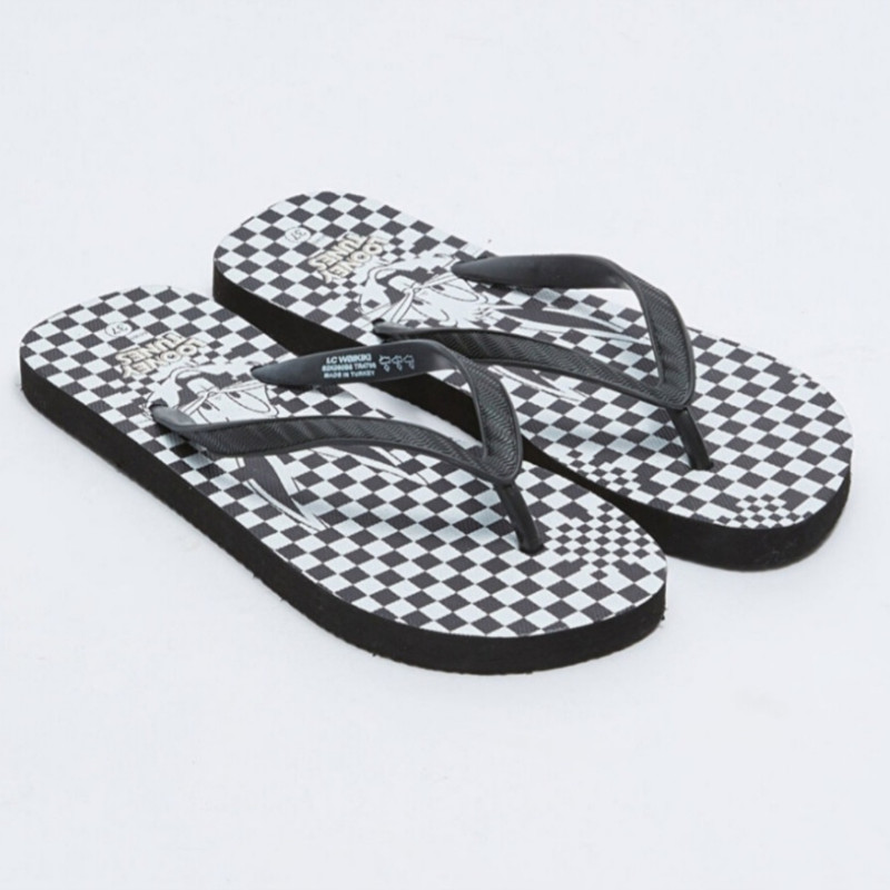 دمپایی لاانگشتی زنانه ال سی وایکیکی مدل طبی شطرنجی