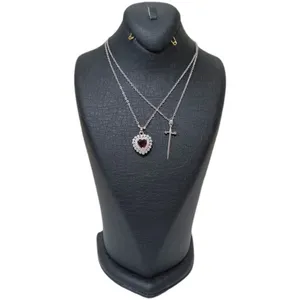 گردنبند مدل قلب و شمشیر بسته دو عددی